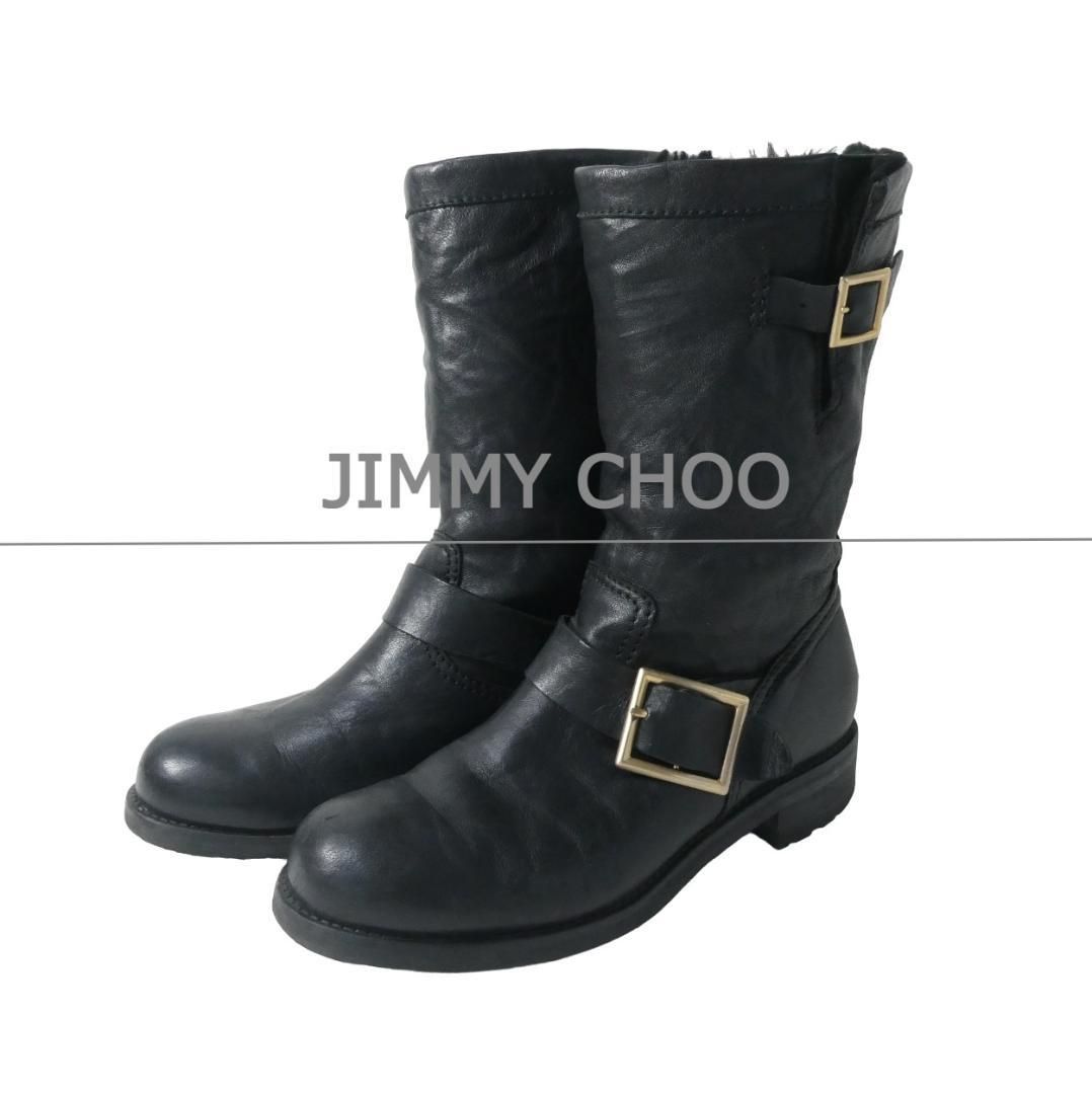 JIMMY CHOO ブラック ムートンブーツ 中古・古着通販】UGG (アグ) JIMMY CHOO (ジミーチュウ) スタッズ