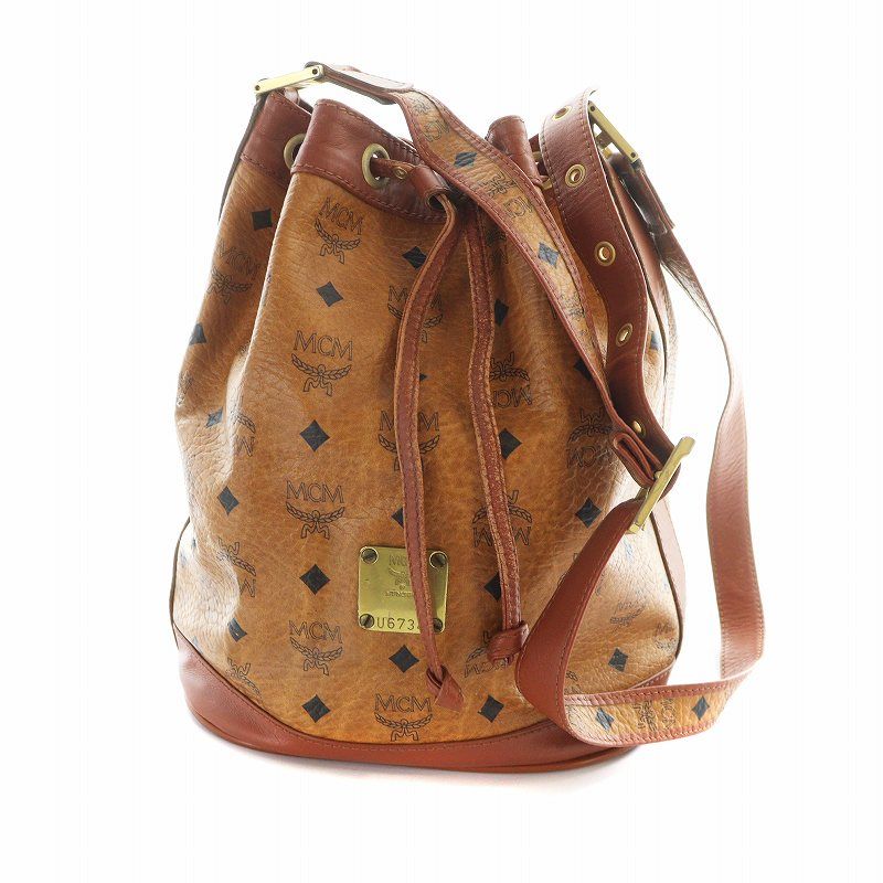 エムシーエム MCM ショルダーバッグ 斜めがけ レザー ロゴ 総柄