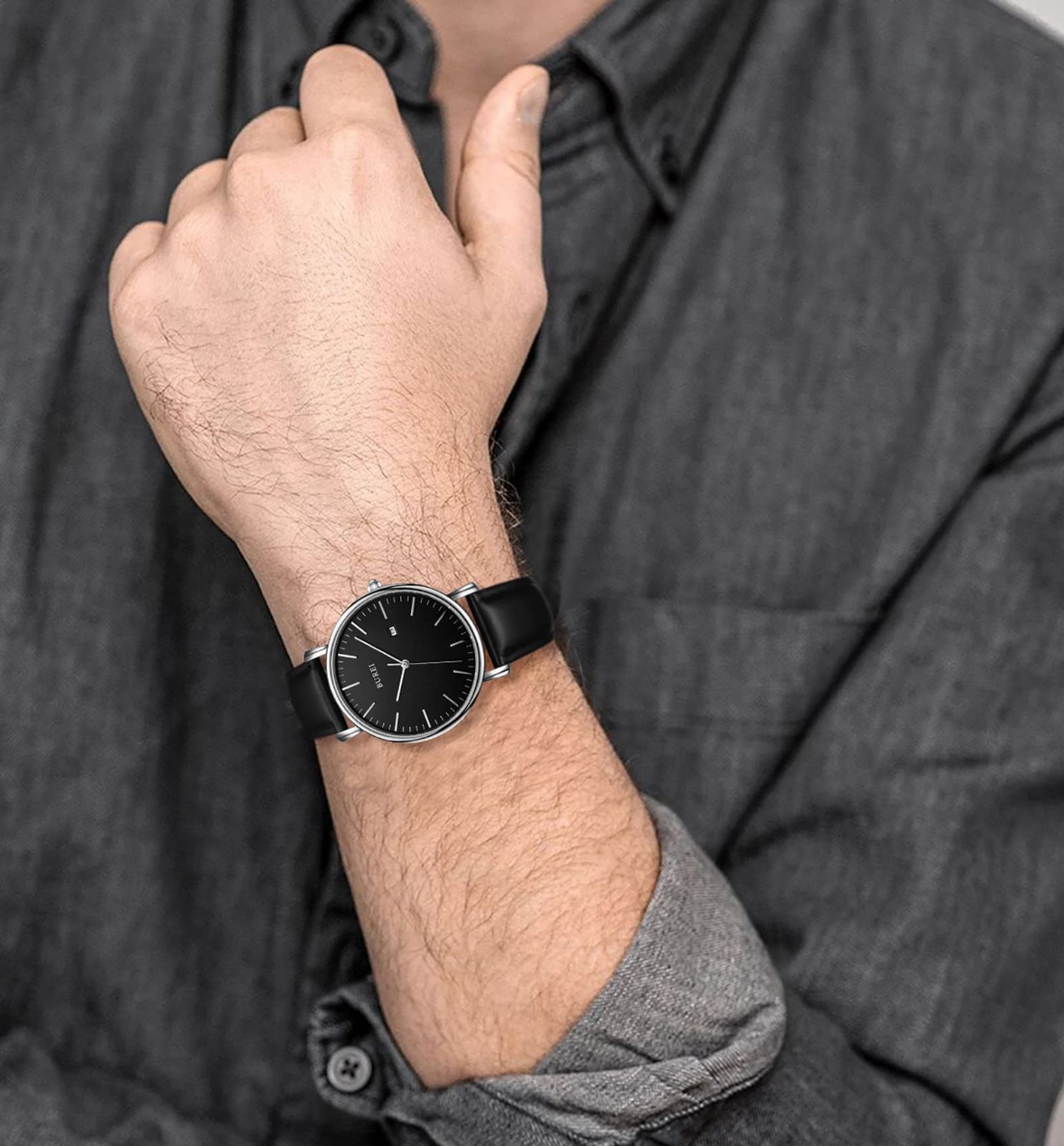  数量 時計U ブランド 薄型 おしゃれ 革バンド シンプル 腕時計 BUREI メンズ 腕時計 キッズファッション小物