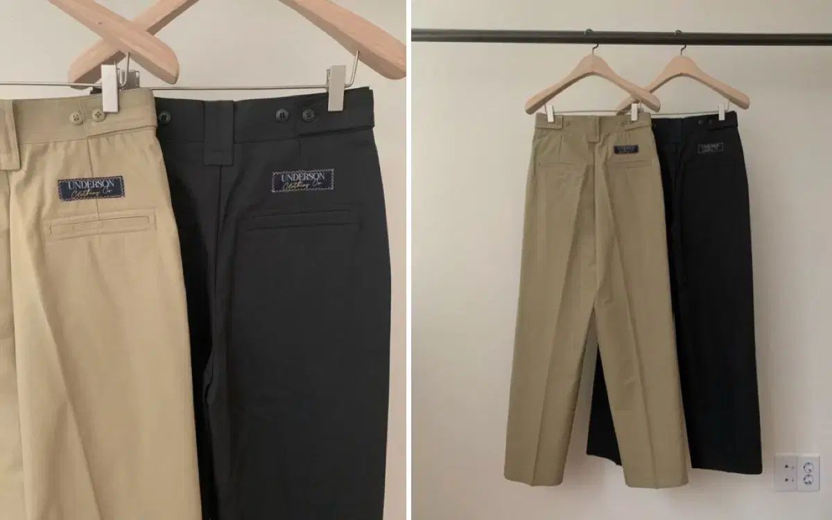 家禽 underson アンダーソン モード ピンタック パンツ s ベージュ