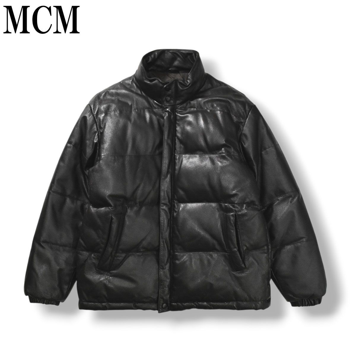 90sヴィンテージ MCM エムシーエム リアルレザー ダウンジャケット