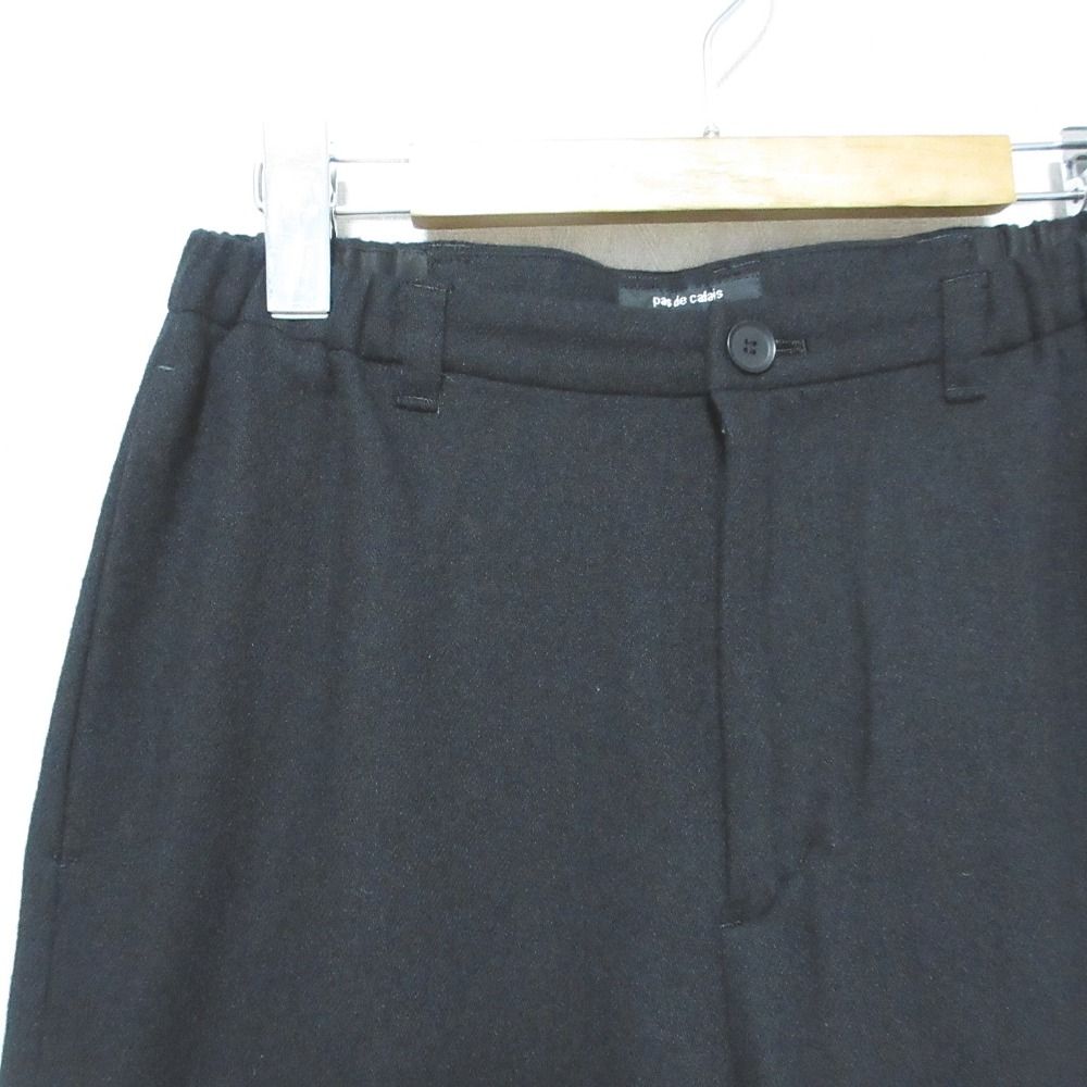【タグ付き】パドカレ ECOウールフラノ クロップドパンツ 美品 23AW pas de calais パドカレ ECOウールフラノ クロップド