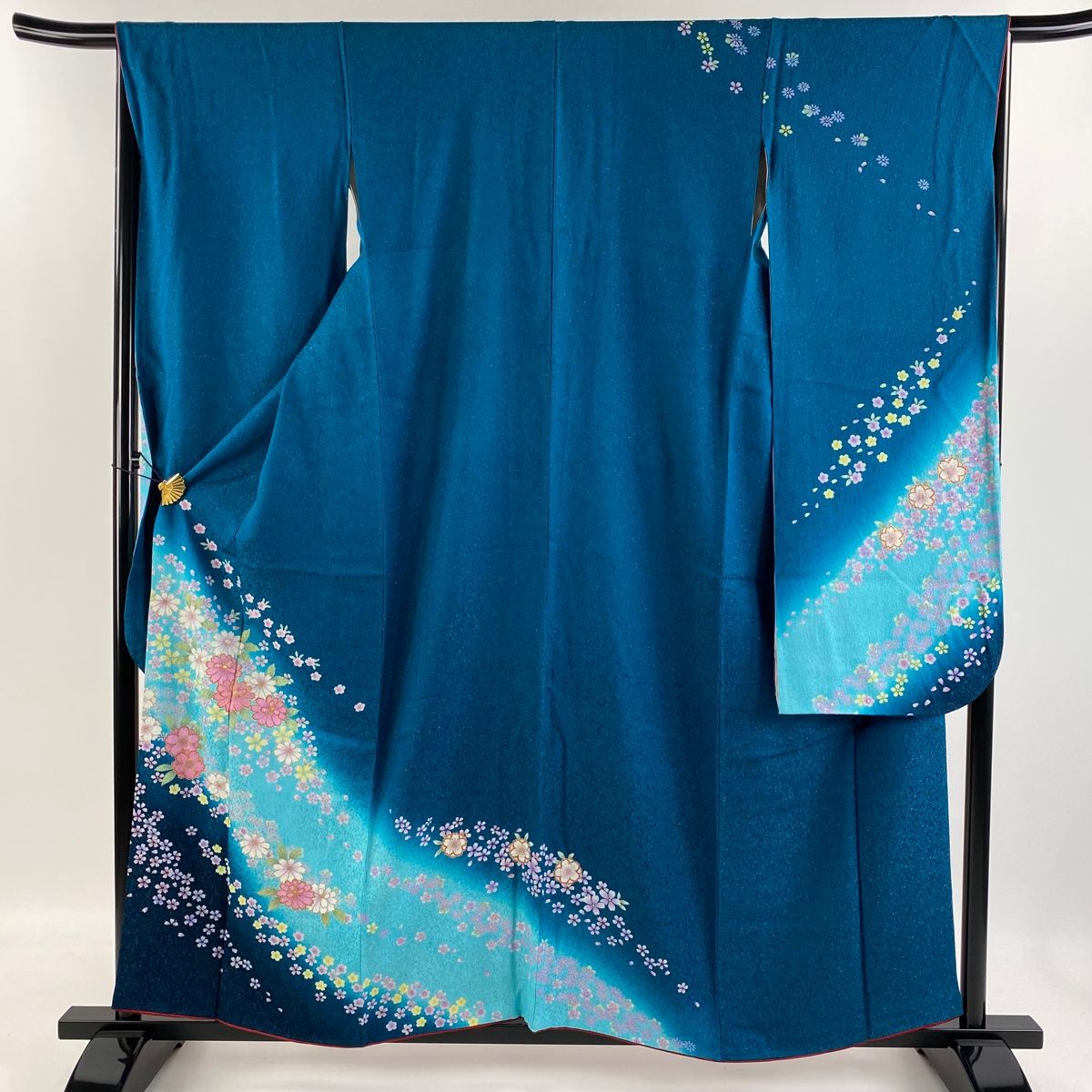 振袖　美品　身丈156cm　裄丈64.5cm　成人式　結婚式　正絹　MM59 振袖 身丈178cm 裄丈69.5cm 未仕立て 仮絵羽 御所車 桜 金糸
