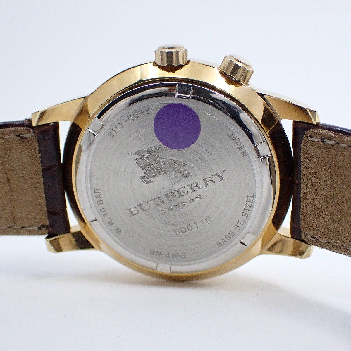 美品】バーバリー ワールドタイム GMT クォーツ メンズ 腕時計