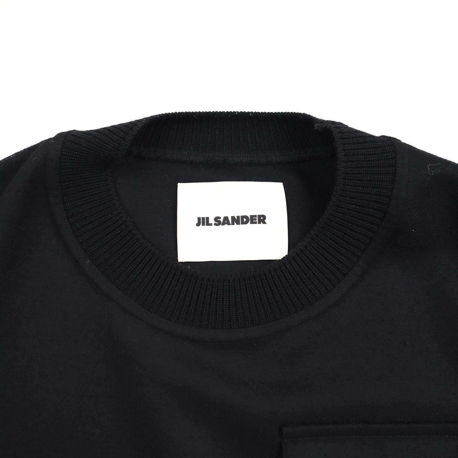 JIL SANDER ジルサンダー 21AW STANDARD POCKET SWEATER ポケットウールスウェットトレーナー  JSMT707042MT20790812 ブラック S - 日本直販店