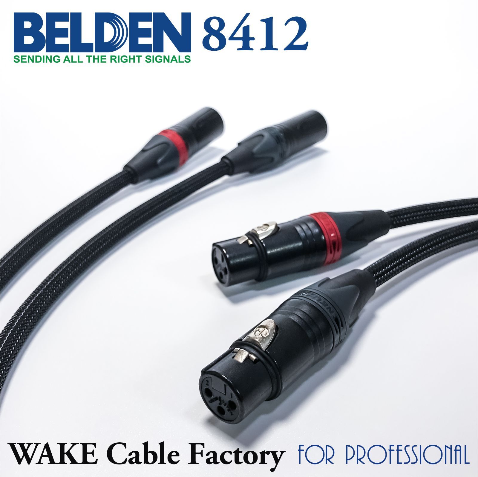 ☆プレミアム仕様！BELDEN8412☆XLRバランスケーブル75cm☆ステレオ