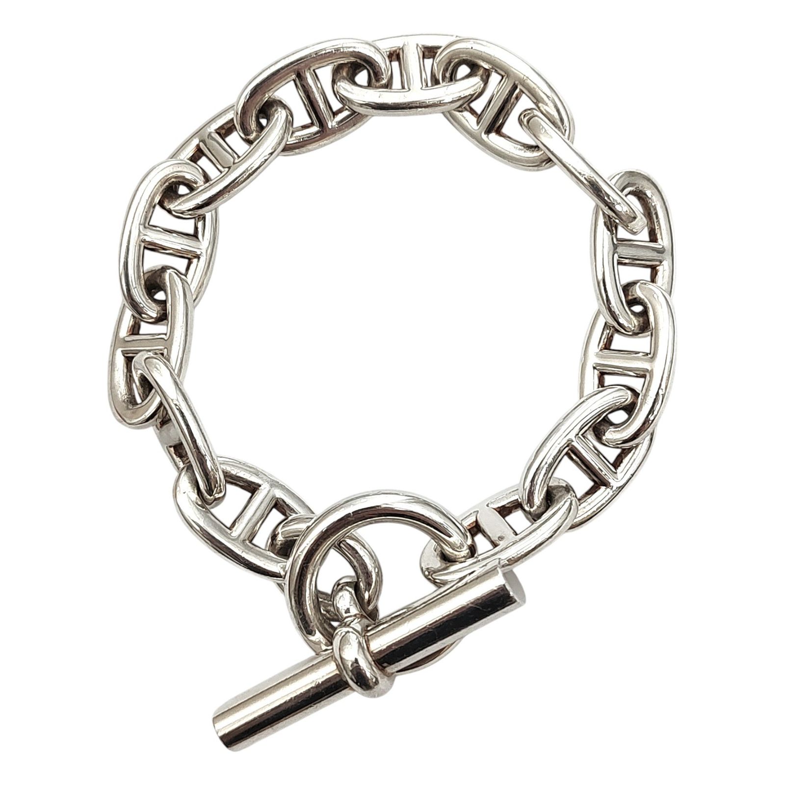 Hermes エルメス Chaine d Ancre TGM シェーヌダンクル ブレスレット 13コマ シルバー