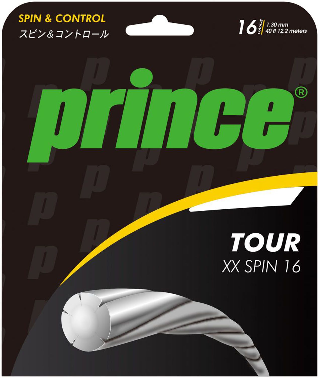 プリンス Prince テニス ツアー XX スピン 16 5ヶセット 硬式テニス ガット ストリング 部活 チーム クラブ トレーニング ラケット メンテナンス スピン 日本人向け 7JJ023 106 OPTICGREEN