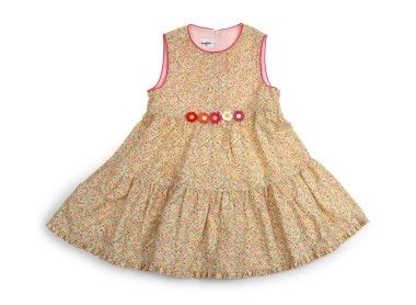 ファミリア familiar ワンピース 100 女の子 白、小花柄 子供服 ベビー服 キッズ（988898）