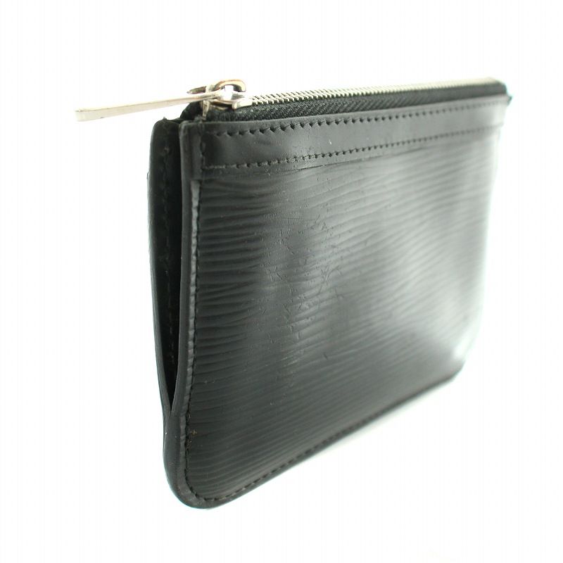 【美品S】ルイヴィトン　ポシェットクレ　エピ　ノワール　黒　ケース ルイヴィトン✨コインケース ポシェットクレ ブラック エピ ノワール