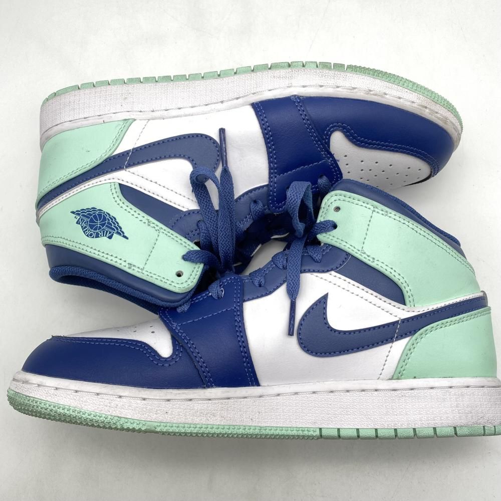 中古】Nike Air Jordan 1 Mid Blue Mint 25cm ナイキ エアジョーダン 1 