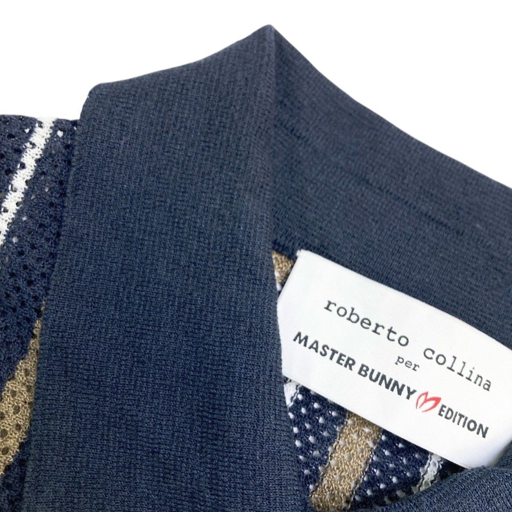 【美品】MASTERBUNNYEDITION♥️半袖ニット クロスミントサークルジャガード半袖ハイネックカットソー