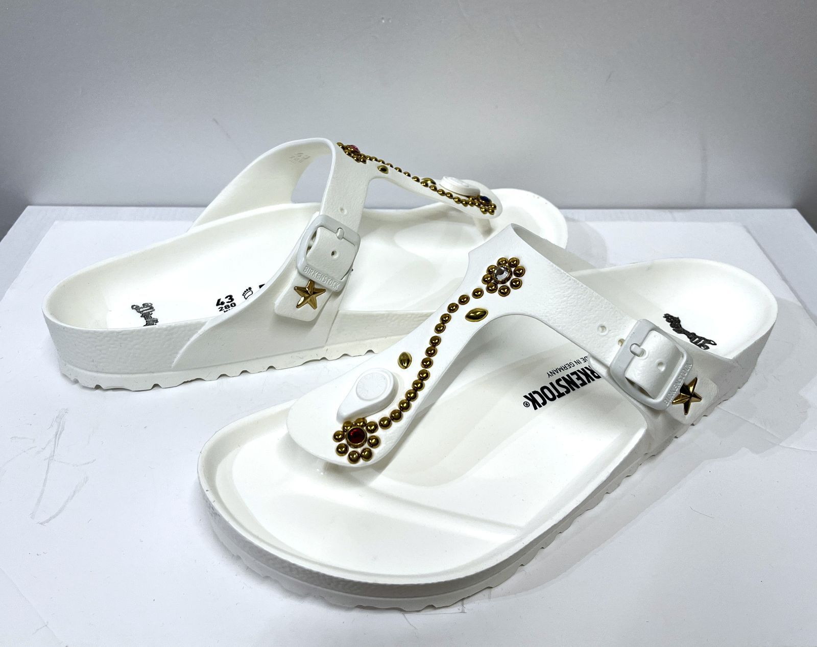 43 28cm◆BIRKENSTOCK × Marbles｜ビルケンシュトック マーブルズ ギゼ フラワースタッズ サンダル 靴