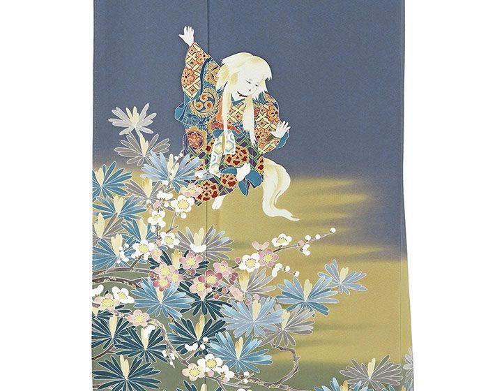 作家もの 色留袖 金彩 色紙 鶴 亀甲 花菱 菊 松 五つ紋 着物 043a d