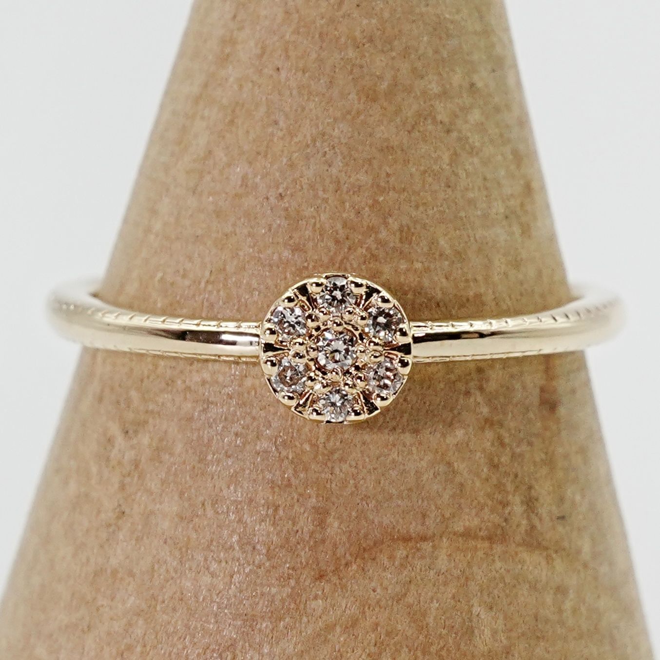 agete K10 シャンデリアリング ダイヤモンド 11号