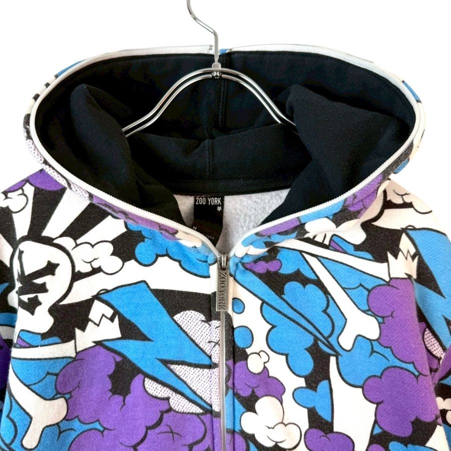 ZOO YORK パープル ジップアップパーカー Lサイズ ZOO YORKの