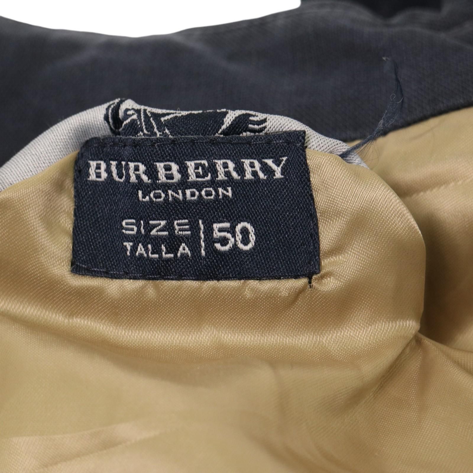 BURBERRY バーバリー ハーフコート ネイビー (メンズ 50) 中古