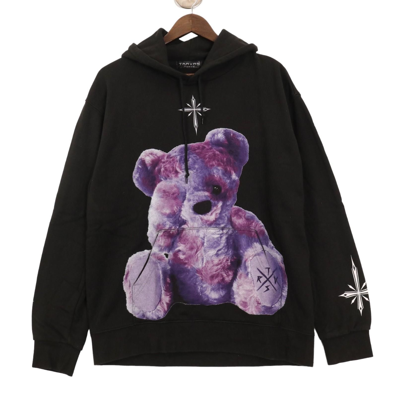 TRAVAS TOKYO/トラバストーキョー Furry bear hoodie くまプリント プルオーバーパーカー  TR19-E13【ADF4T00523】 - メルカリ