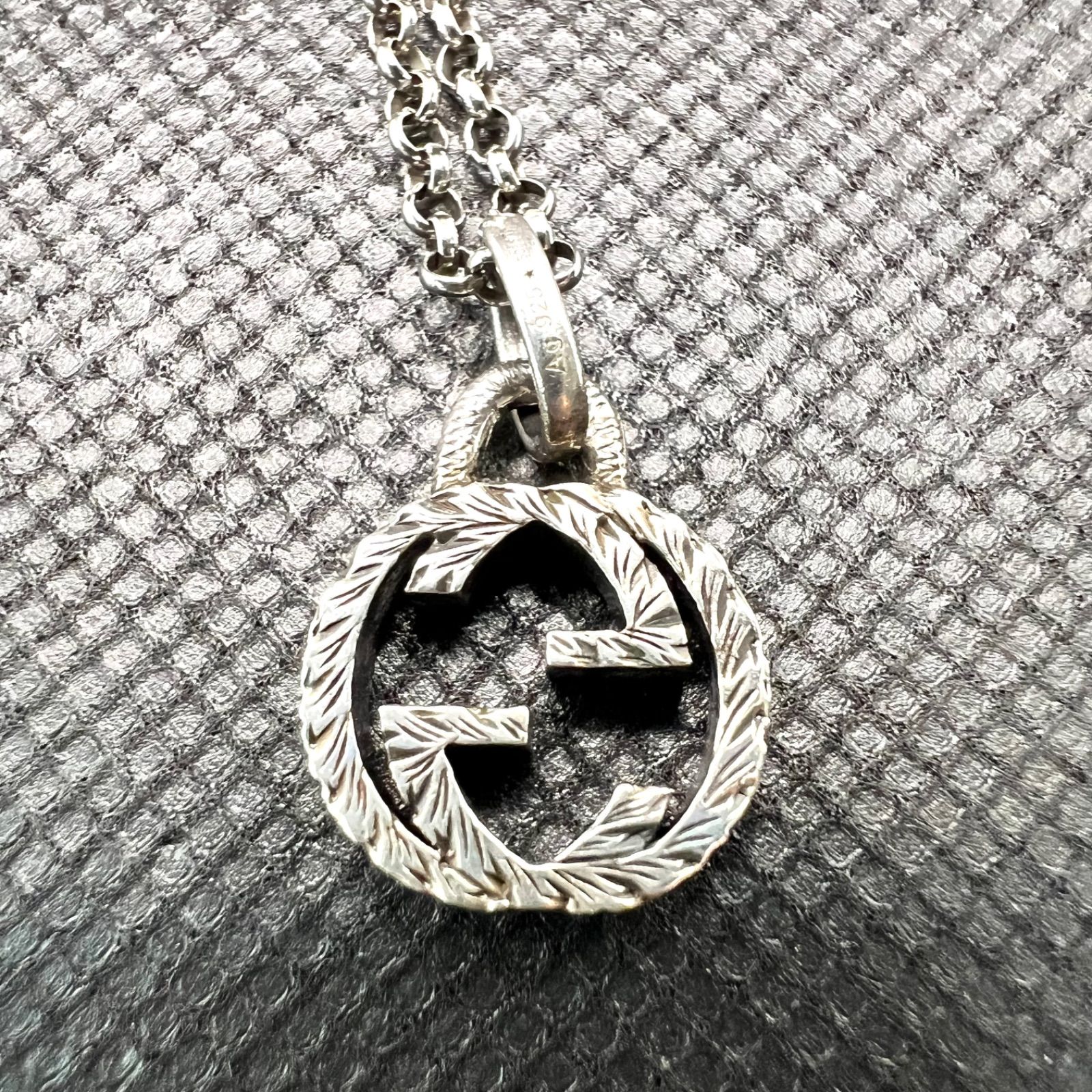 GUCCI グッチ ネックレス アラベスク 燻 インターロッキングG SV925