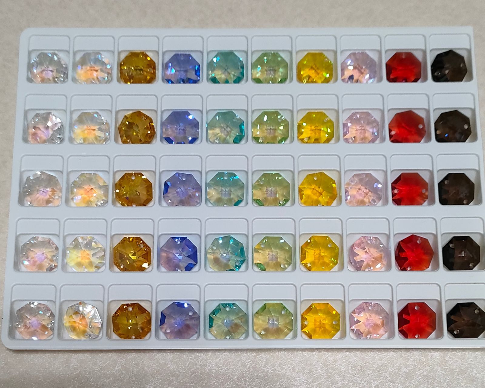 SWAROVSKI スワロフスキー #8116シマー＆ブルーAB＆特殊カラー 50粒