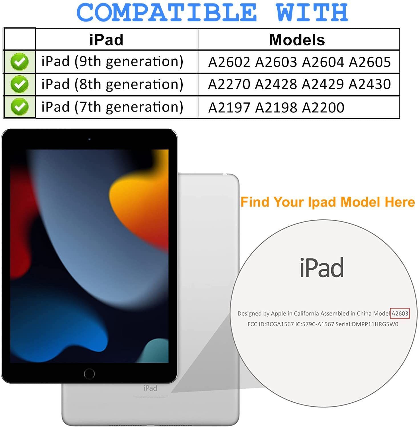 RKINC iPad 9/8/7 ケース (10.2インチ 2021/2020/