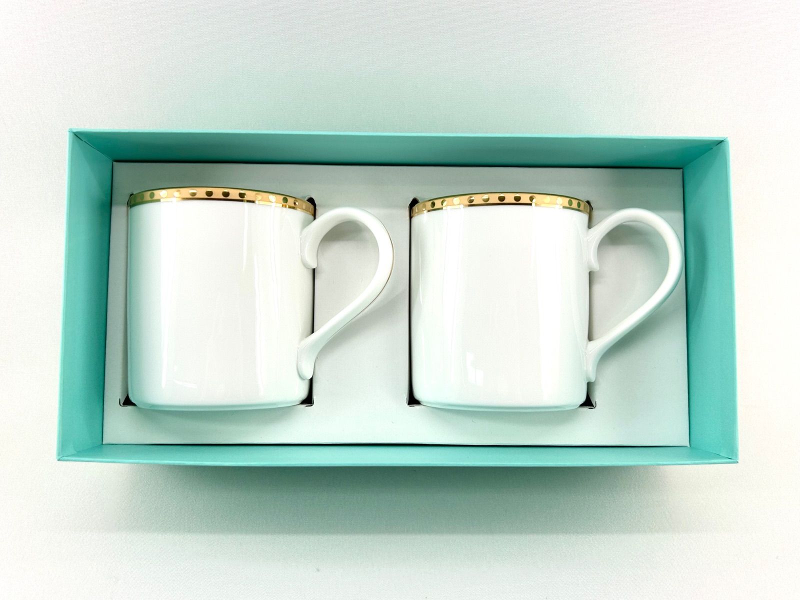 ティファニー ペアマグカップ ゴールドバンド