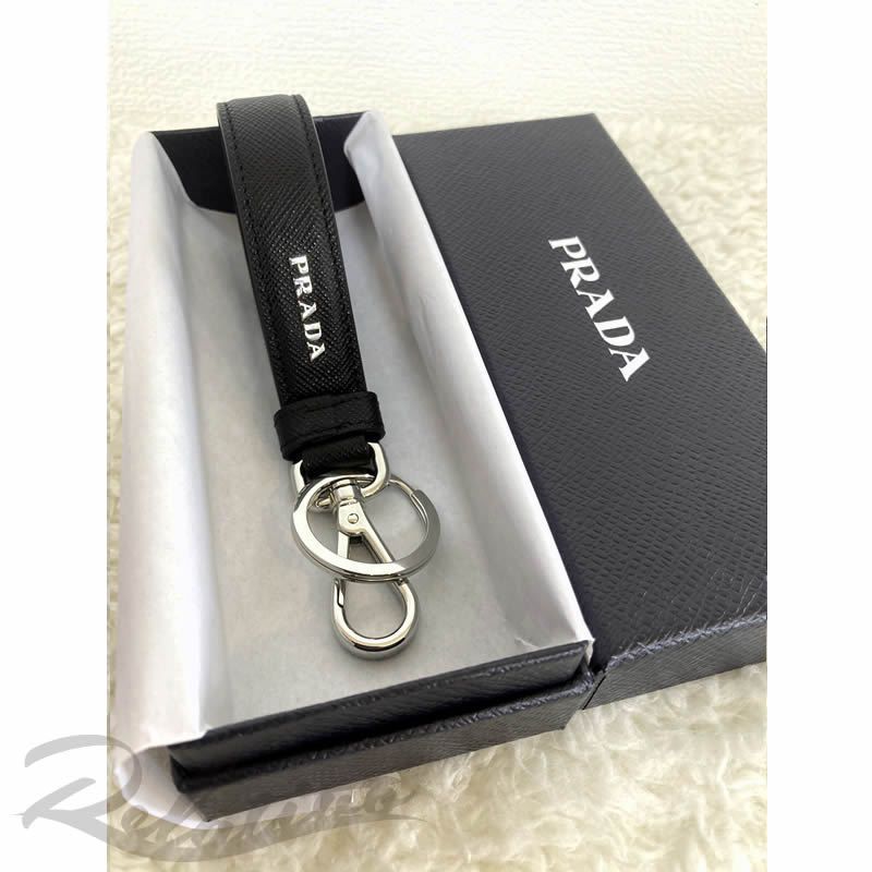 【美品】 ★3F148 プラダ キーリング サフィアーノ 三角ロゴ 2PP68T プラダ キーリング/キーホルダー アクセサリー メンズ レディース