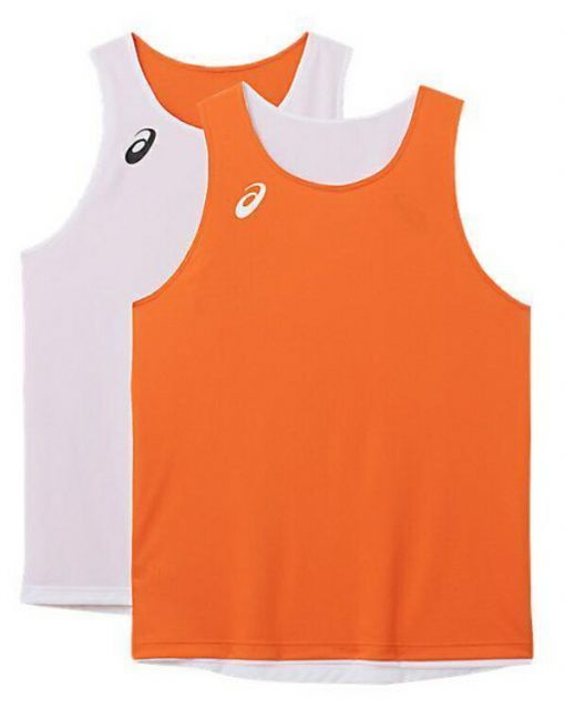 asics アシックス REVERSIBLETOP オレンジ XS 2063A204 800 | スポーツ スポーツウェア バスケットボール リバーシブルシャツ ゲームシャツ 袖なし ノースリーブ 吸汗速乾 ユニセックス キッズ スポー