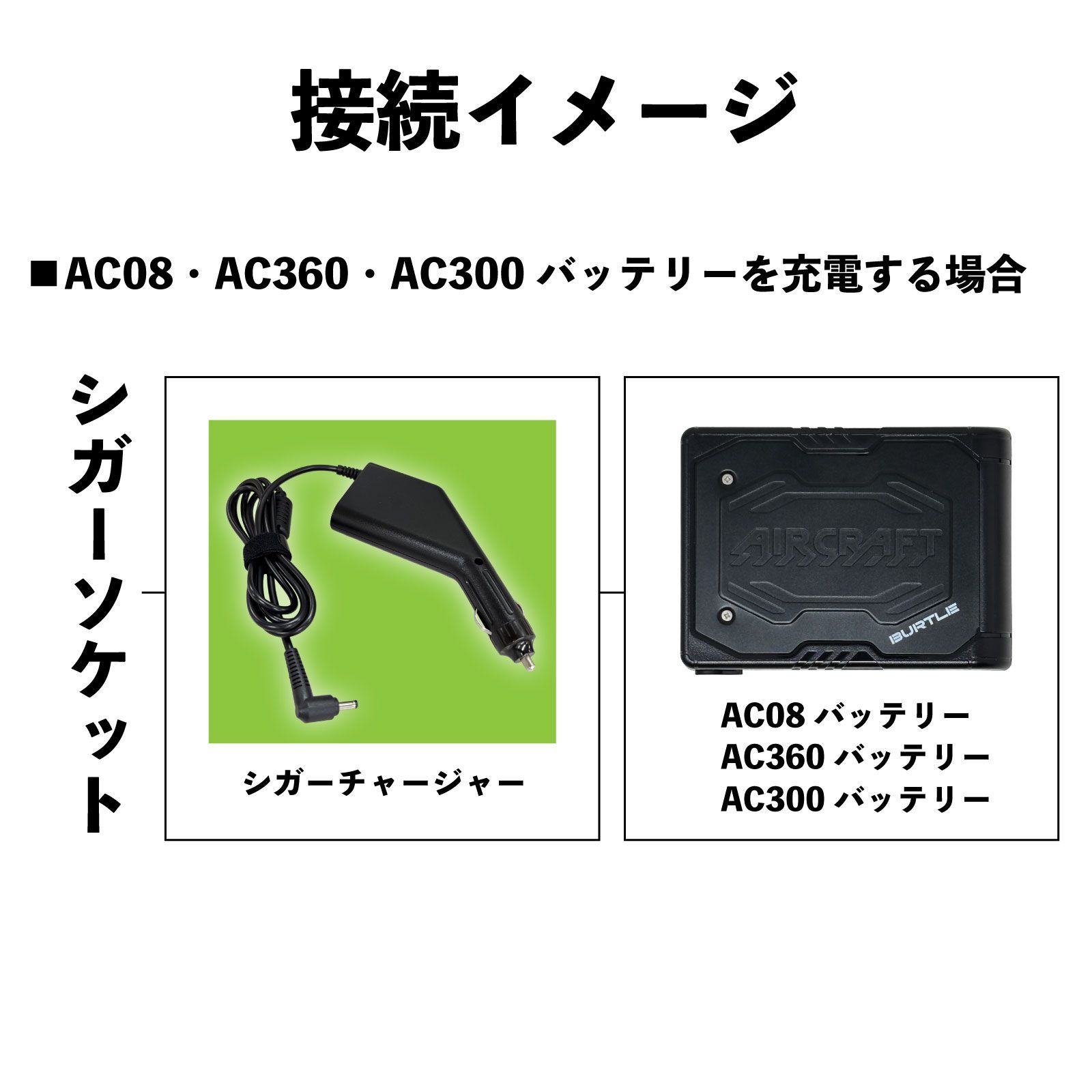 バートル12V バッテリー充電器 最短当日発送 12V車専用 バートル製バッテリー 車載 充電器 21V