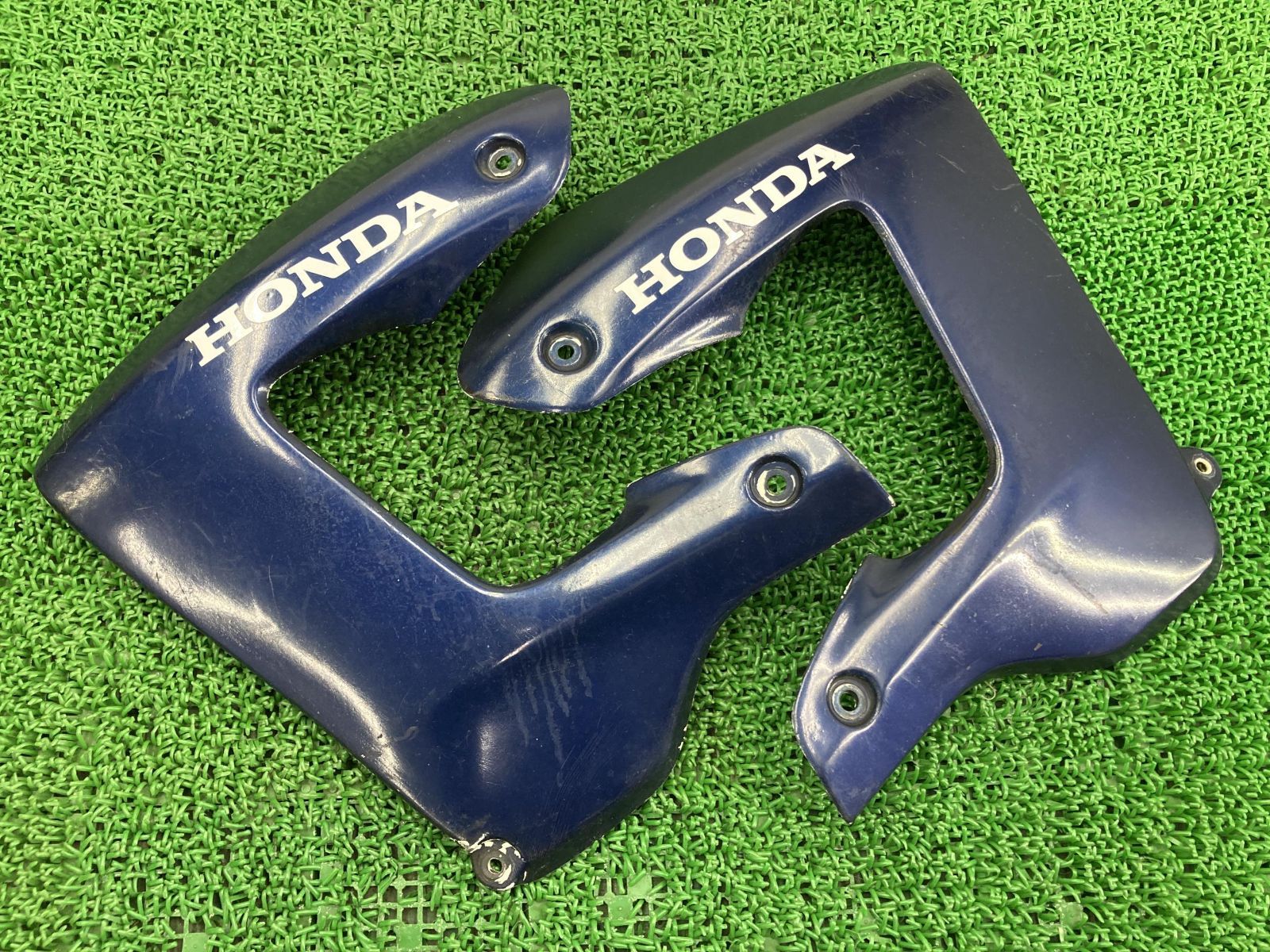 XL250ディグリー シュラウド 左右 青 KBR ホンダ 純正 中古 バイク 部品 MD26 コケキズ無し 割れ欠け無し 修復素材やペイント素材に