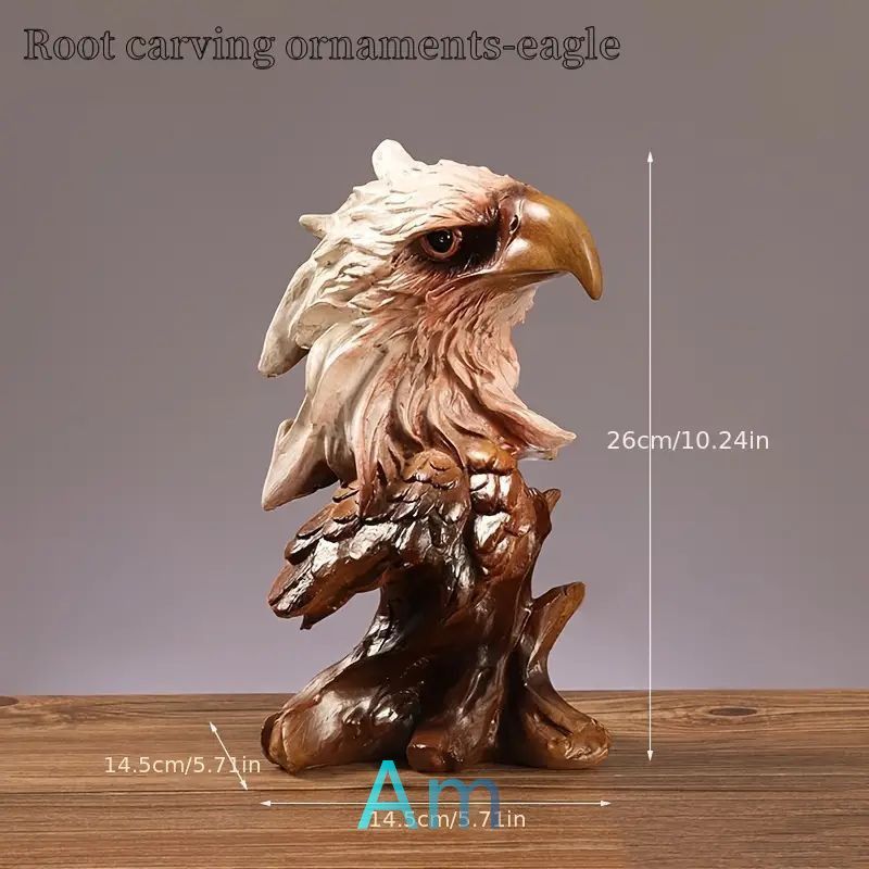 新作置物 オブジェ 鷲 バリエーション 木彫りのようなデザイン