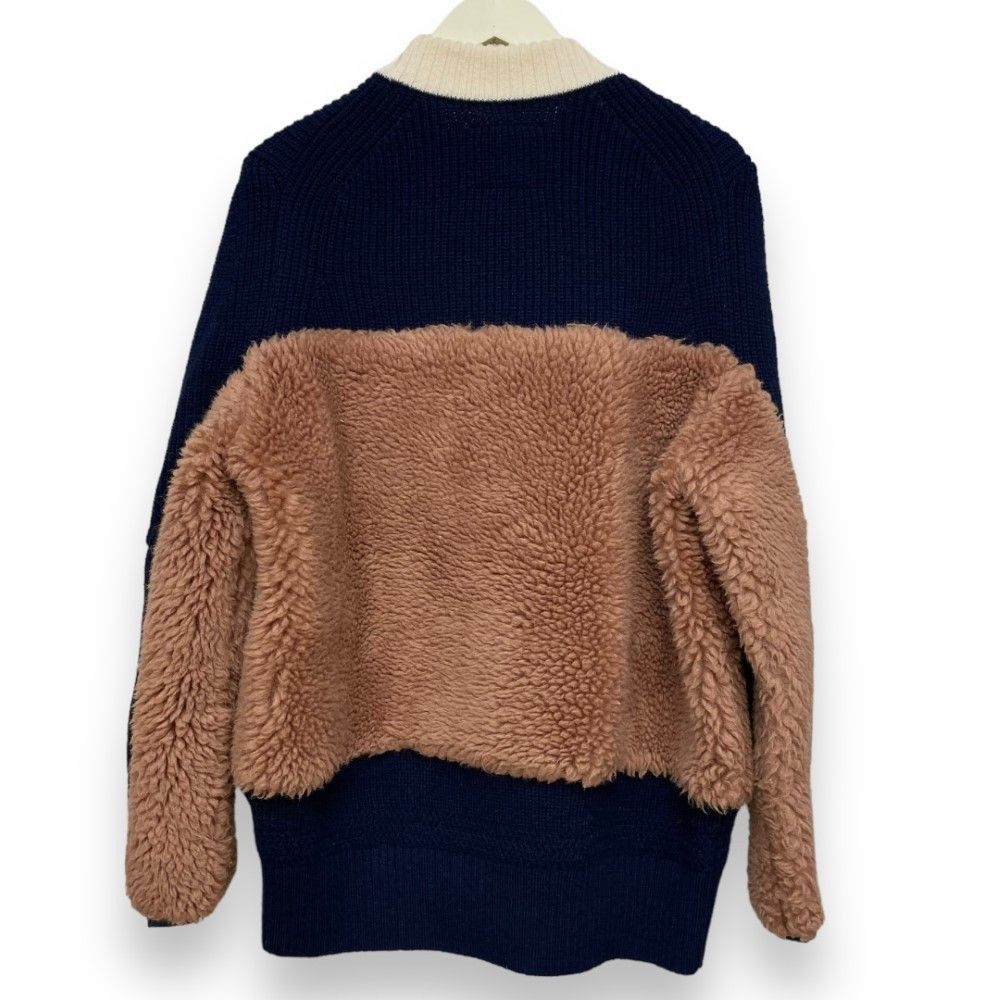 SACAI 20AW faux shearling knit pullover プルオーバーニット