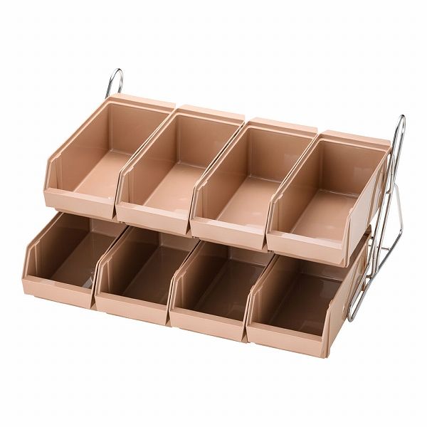 スタンダードオーガナイザー キャメル 2段4列 入数：1セット(8個入) EOC084