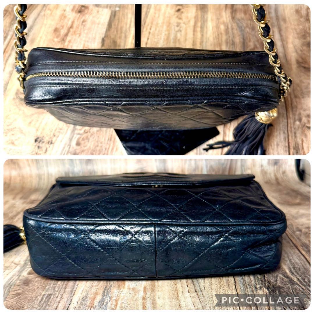 ⛄️極美品⛄️シャネルCHANELラムスキンココ フリンジ付ショルダー 