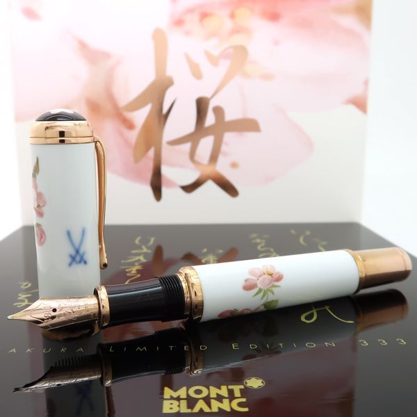MONTBLANC 万年筆 桜 マイセン SAKURA 333限定 磁器 28679 7279