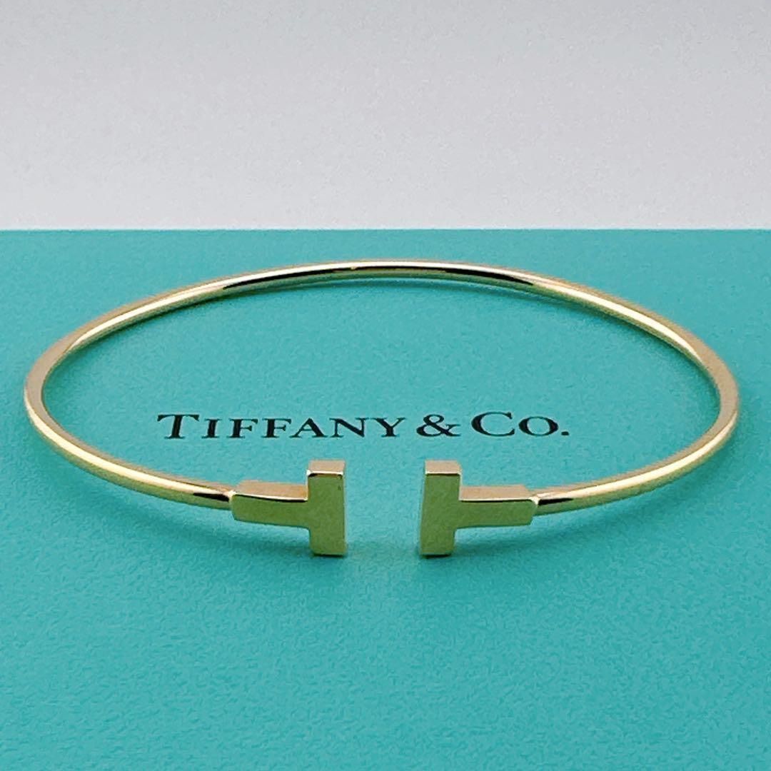 Tiffany & Co. ゴールド バングル Tワイヤーブレス ナロータイプ T ナロー ワイヤー ブレスレット スモール[33419082] T Narrow
