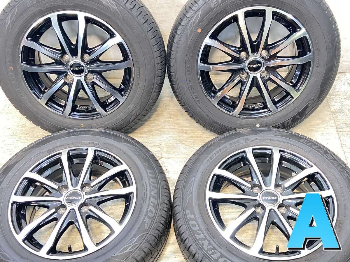 ■中古■アルミ・タイヤ４本セット　175/55Ｒ15 中古タイヤ サマータイヤ ホイールセット 4本セット 175⁄70R14 e Vance