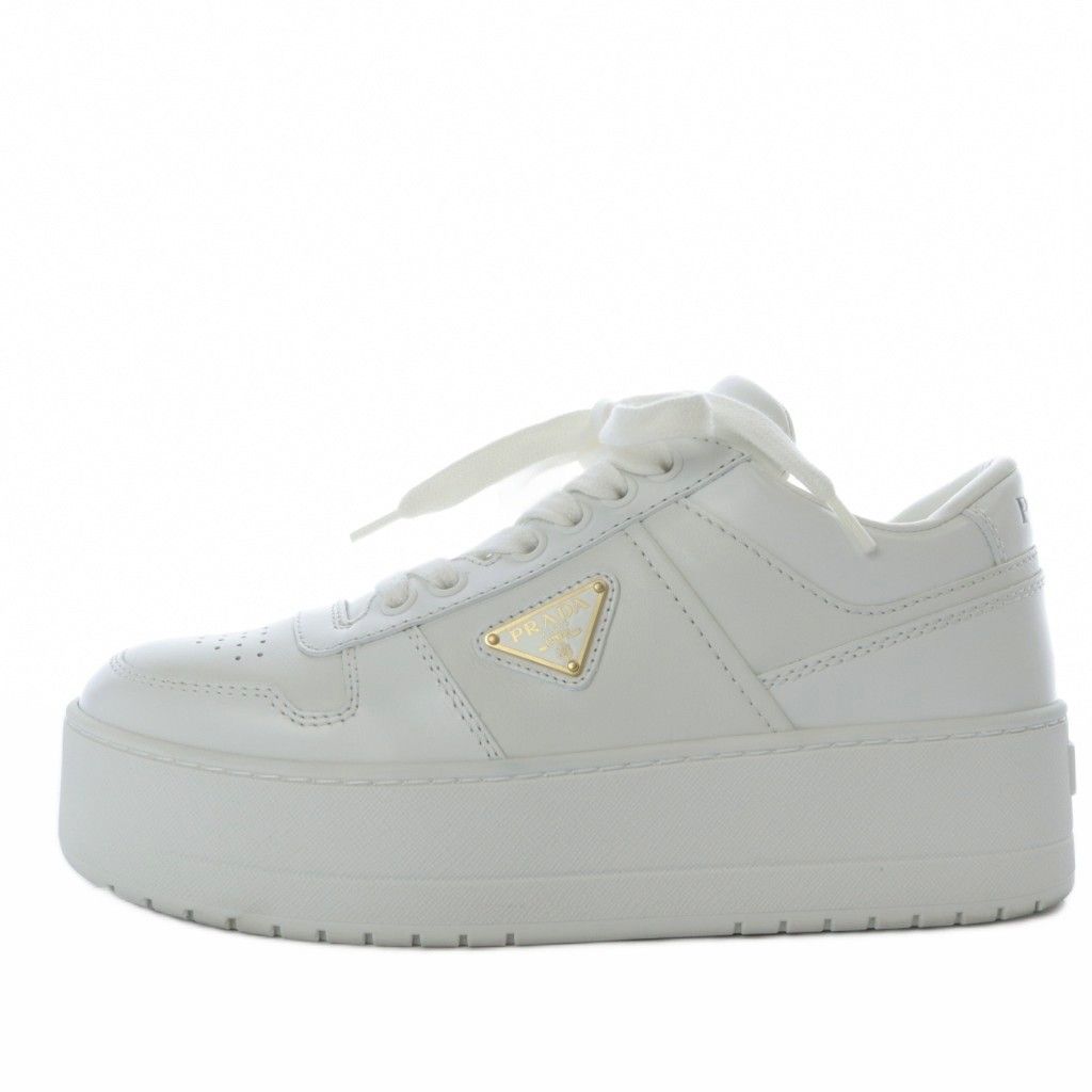 プラダ PRADA ダウンタウン ボールド レザー スニーカー