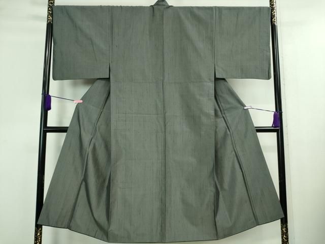 平和屋着物 上 男性 紬 アンサンブル 色無地 藍墨茶色 DZAA9861kh5