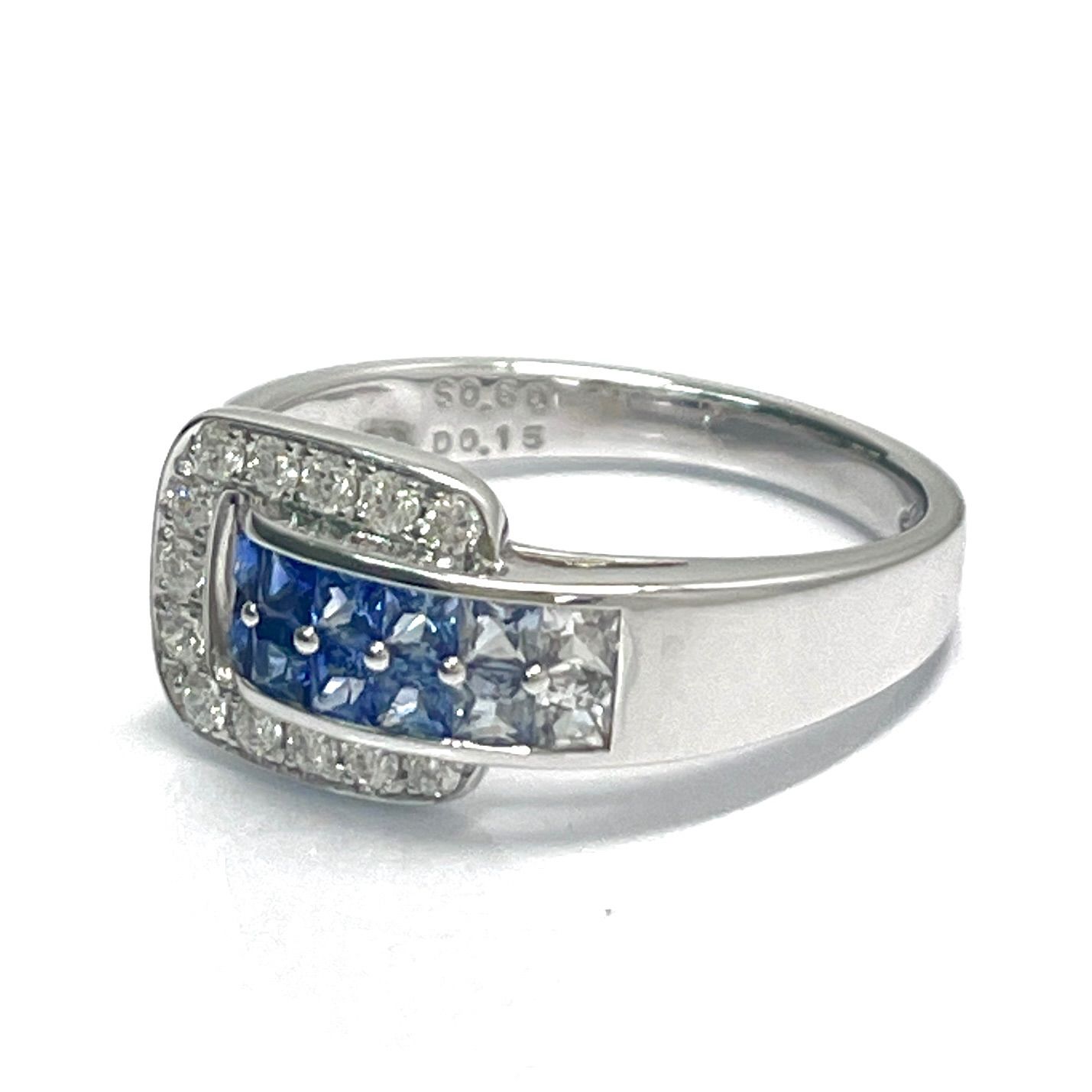 Jeunet / ジュネ サファイア ダイヤ グラデーション リング 750WG