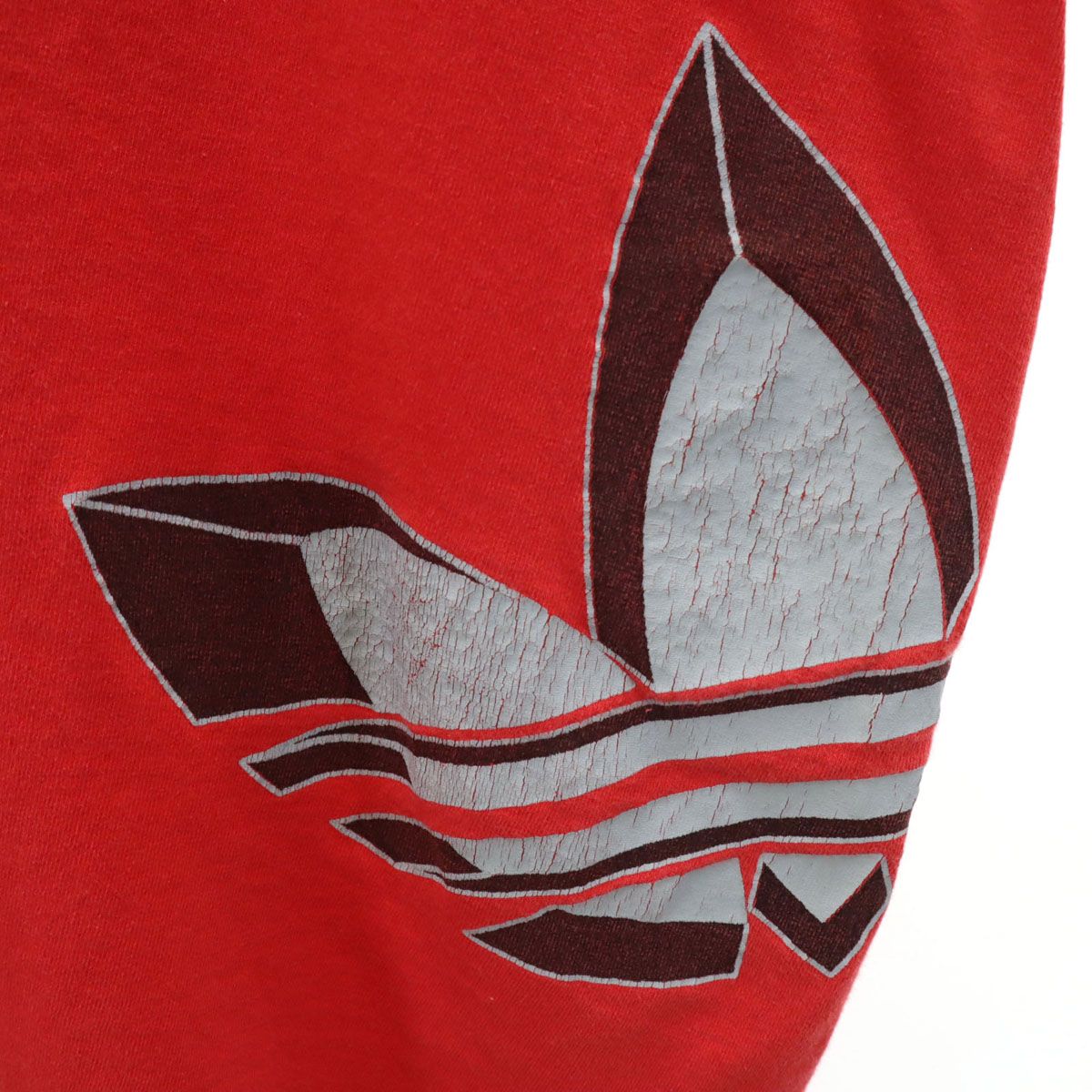 激レア✴︎80sadidas3本線リンガーピチTy2kトレフォイルグランジ古着屋 激渋 90s adidas リンガーTシャツ 銀タグ 刺繍トレフォイル y2k