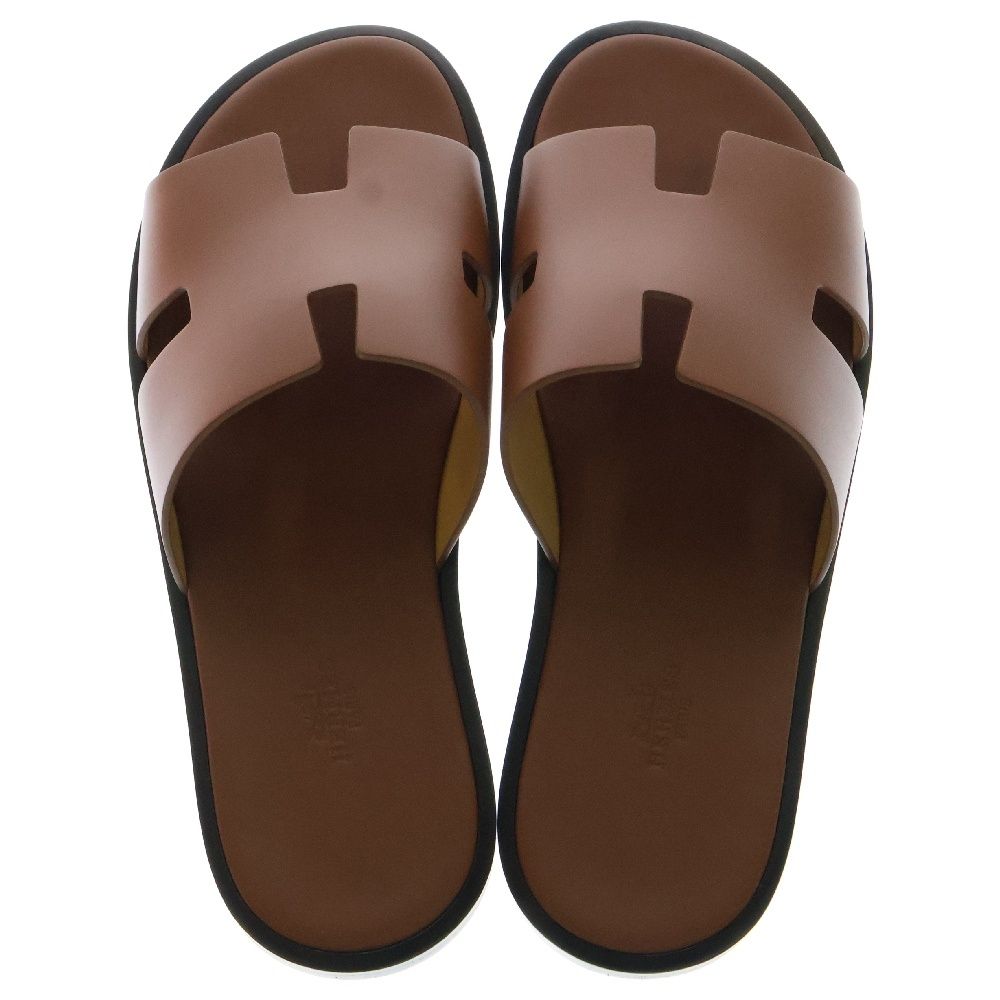 HERMES (エルメス) イズミール サンダル ゴールド ボックスカーフ  