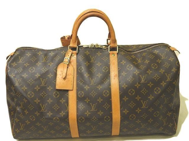 LOUIS VUITTON ヴィトン キーポル 55 ボストンバッグ M41424 モノグラム 旅行鞄 メンズ レディース 兼用 SP0965 7E