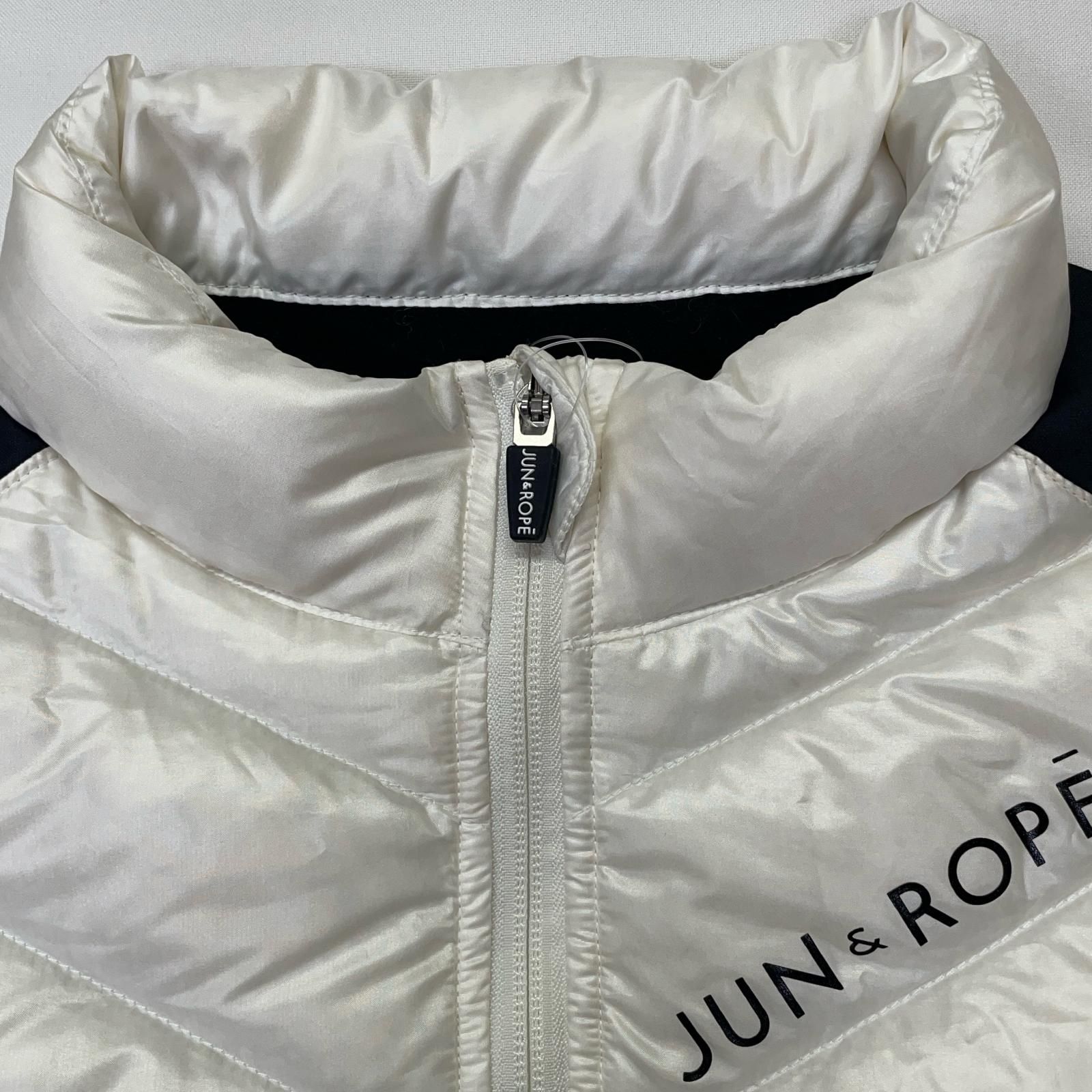 ジュンアンドロペ ノースリーブダウンワンピース M 蓄熱 ピンク ベルト