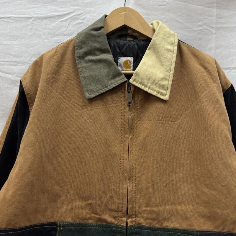 Carhartt カーハート ジャケット 上着 ジャンパー ブルゾン 再構築 リメイク USAYKK ジップ ワーク ジャケット ビッグサイズ マルチカラー