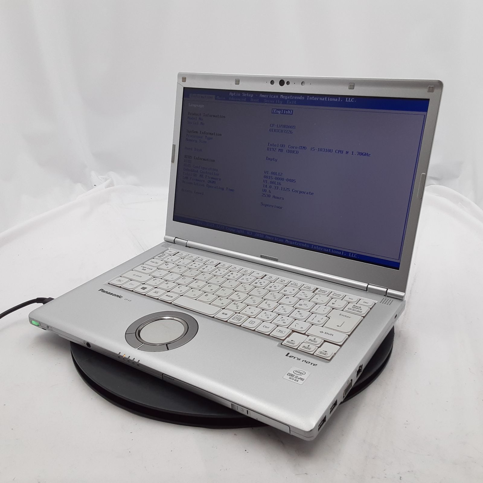 ジャンク Panasonic Let s note CF-LV9 Core i5 10310U 8GB ｽﾄﾚｰｼﾞ無 14インチ OS無し ノートパソコン RM463