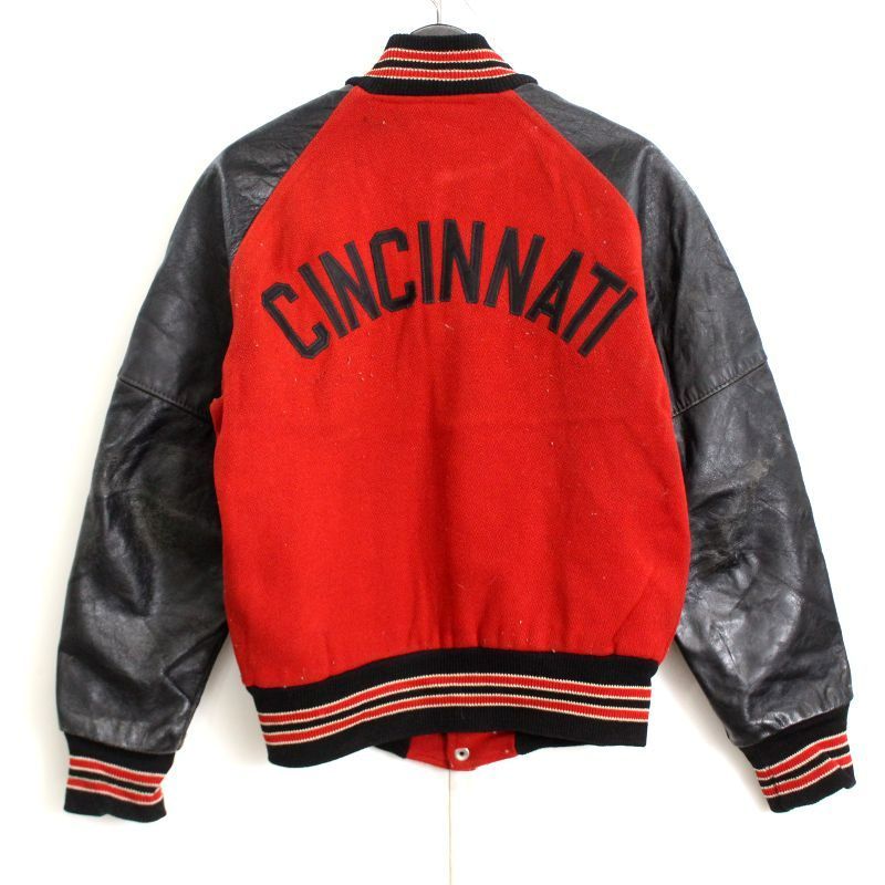 60s vintage ホロウェイ HOLLOWAY アームレザー ウール スタジャン