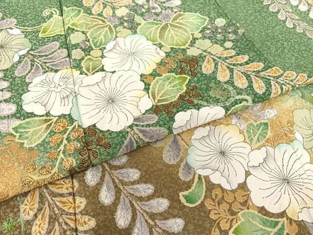 平和屋着物○豪華振袖・長襦袢セット（袷）辻が花 暈し染め 金彩 正絹