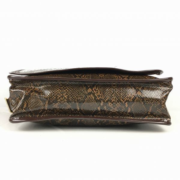 Accessoires De Mademoiselle アクセソワ ドゥ マドモワゼル　パイソン柄　ショルダーバッグ〈ブラウン/茶/BROWN〉メッセンジャー/bag〕菅NO.WB12-23 Accessoires De Mademoiselle アクセソワ ドゥ マドモワゼル パイソン