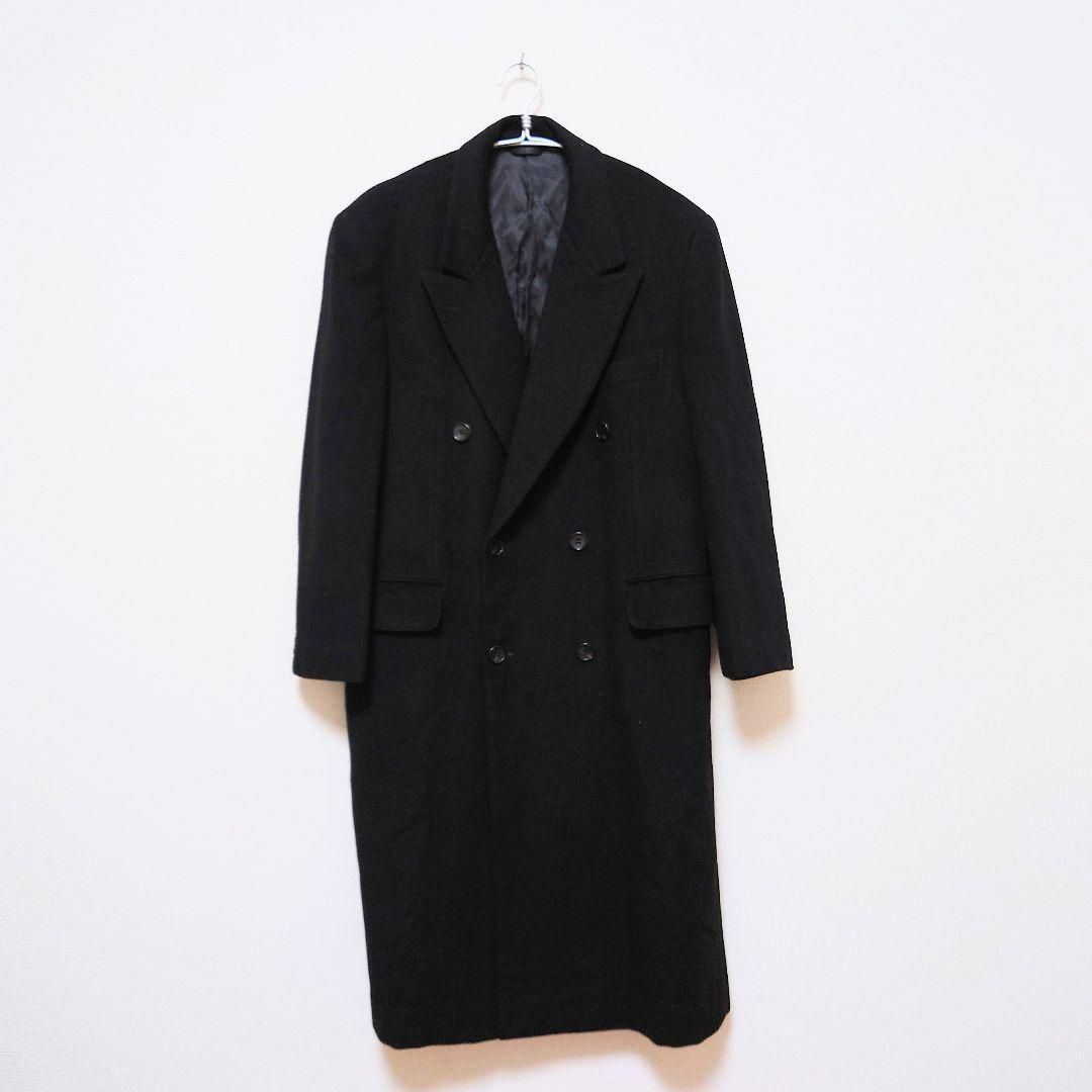 TESTA VIERA 最高級カシミヤ100% ロング ステンカラーコート 黒色 TESTA VIERA 最高級カシミヤ100% ロング ステンカラーコート 黒色